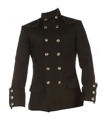 Double Breast Military Gothic Jacket Men