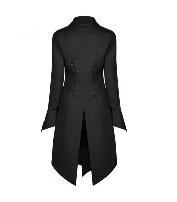 Gothic Corporate Women Vampire Coat | Black Plus Size Goth Coat