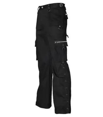 Men Black Baggy Goth Pants