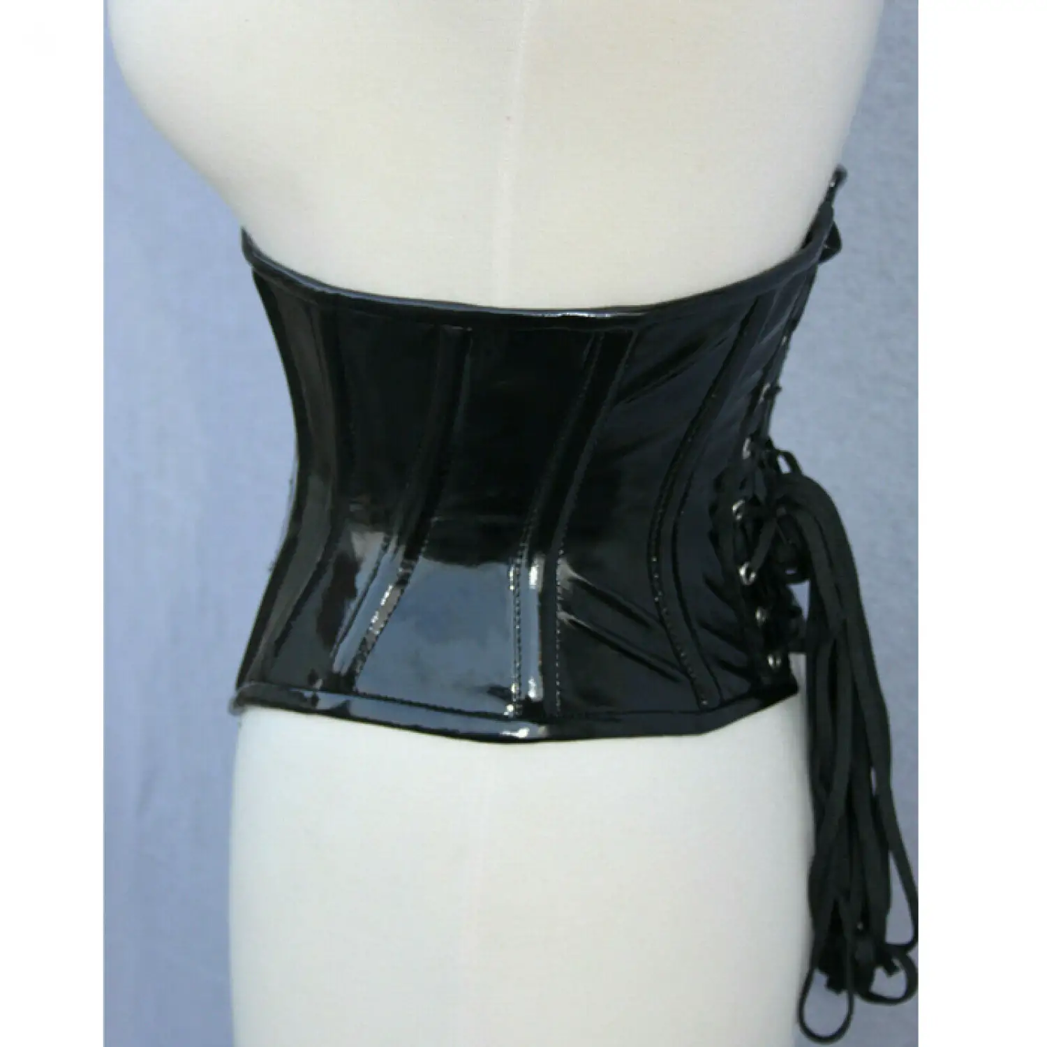 Black Magic Vinyl Underbust Corset | Women's Glossy PVC Corset