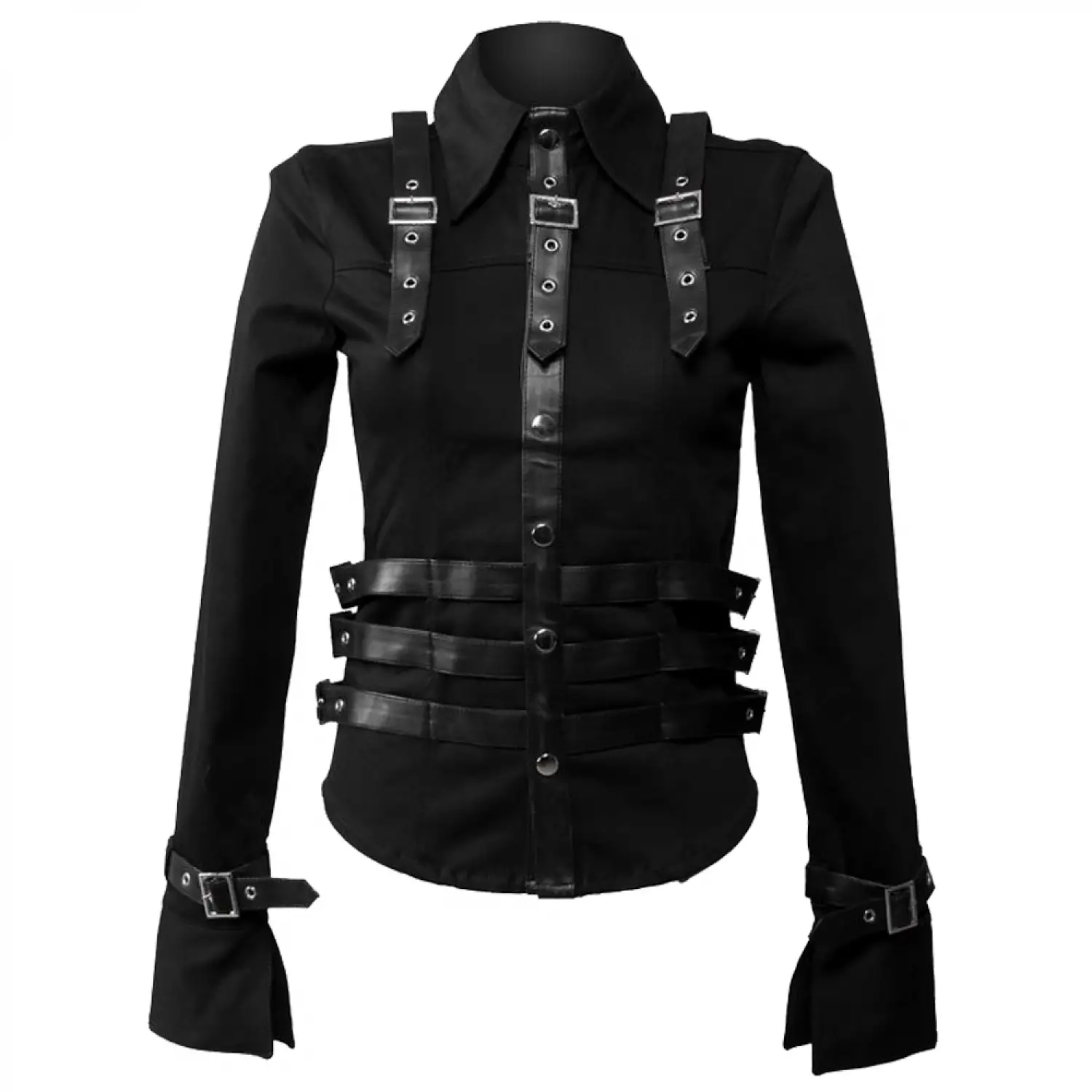 Gothic Long Sleeve Black Party Jacket Women's