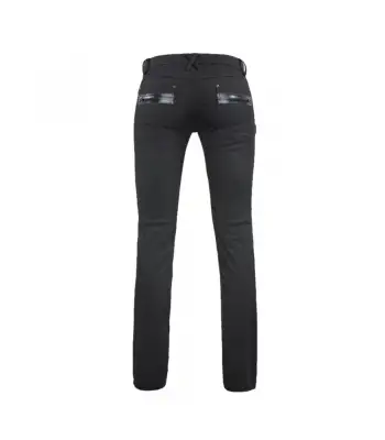Black Slim Fit Gothic Pant | Punk Rock Disco Skinny Zipper Pant
