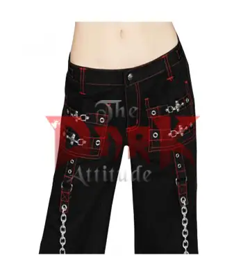 Punk EMO Slim Fit Pants | Red Threads Women Party Pant