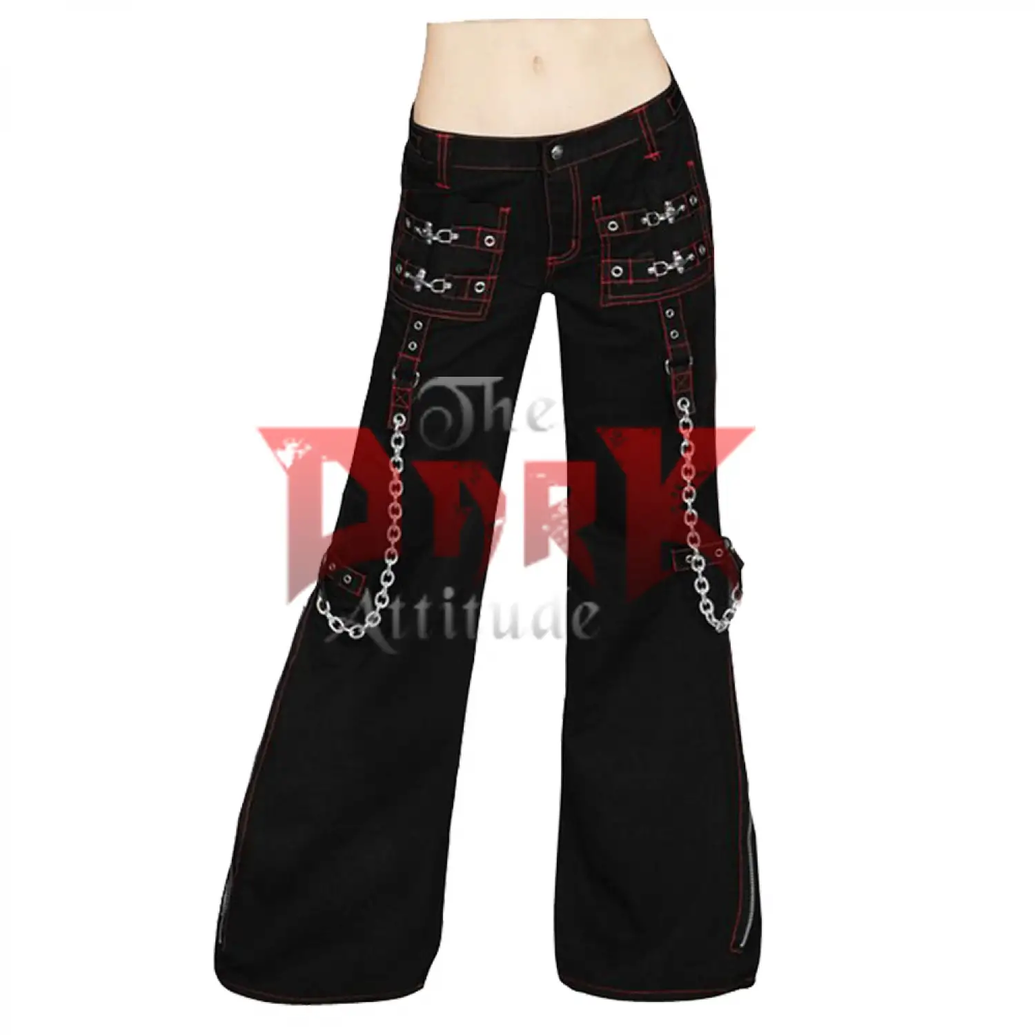 Punk EMO Slim Fit Pants | Red Threads Women Party Pant