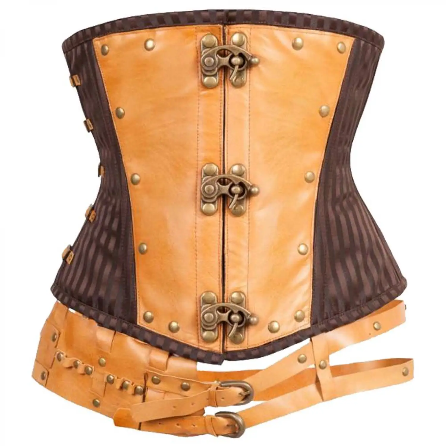 Timeless Steampunk Women's Corset | Brown Underbust Victorian Corset