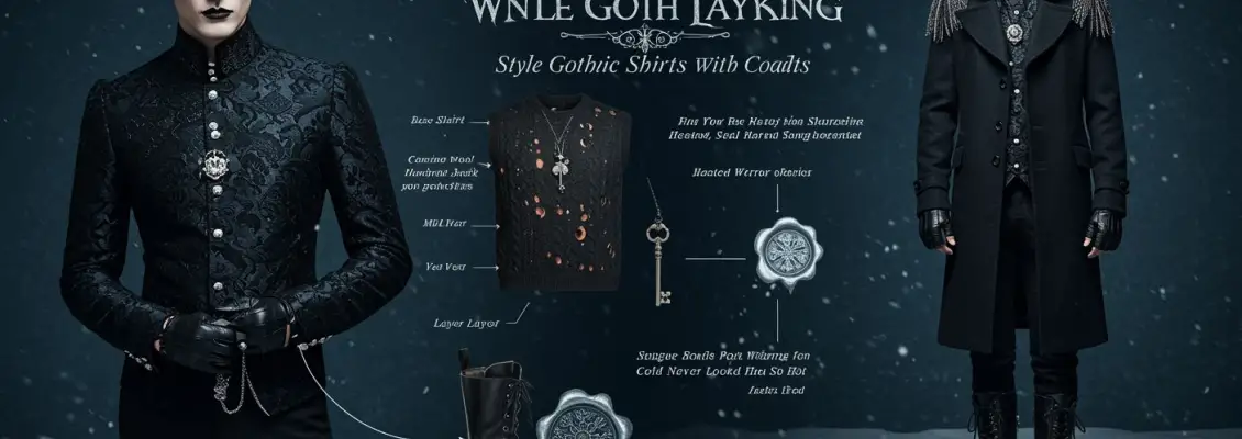 Winter Goth Layering: How to Style Long-Sleeve Gothic Shirts with Gothic Coats & Harnesses