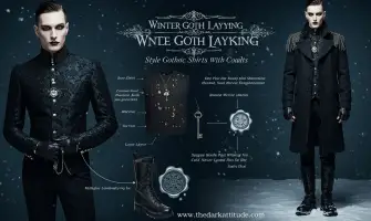 Winter Goth Layering: How to Style Long-Sleeve Gothic Shirts with Gothic Coats & Harnesses