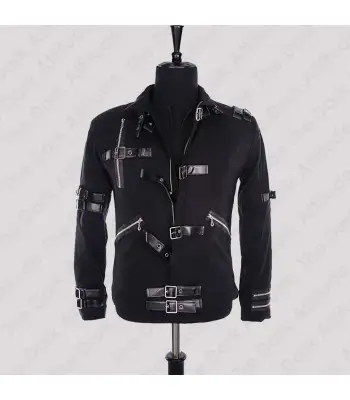 MJ Bad Black Buckle Jacket | Michael Jackson World Tour Gothic Jacket