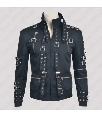Michael Jackson Bad Cosplay Leather Jacket Black MJ Costume Jacket