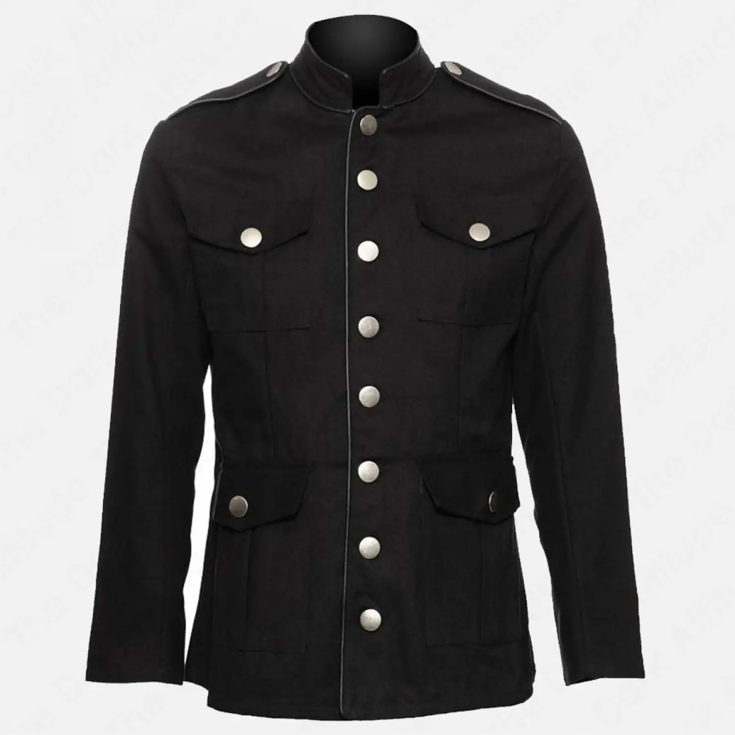 Men's Gothic Military Jacket | Goth Officers Blazer Coat