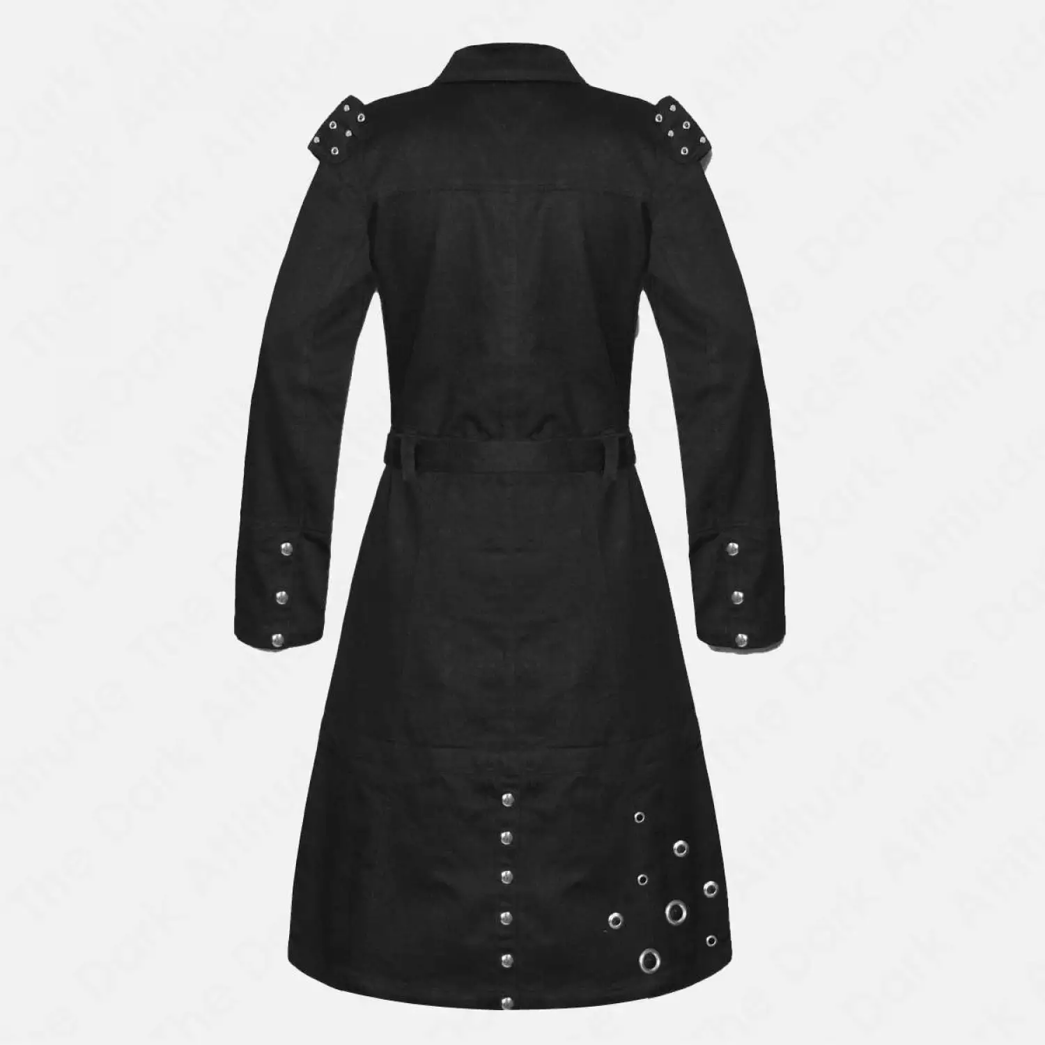 Men Black Gothic Military Coat Vampire Bondage Coat