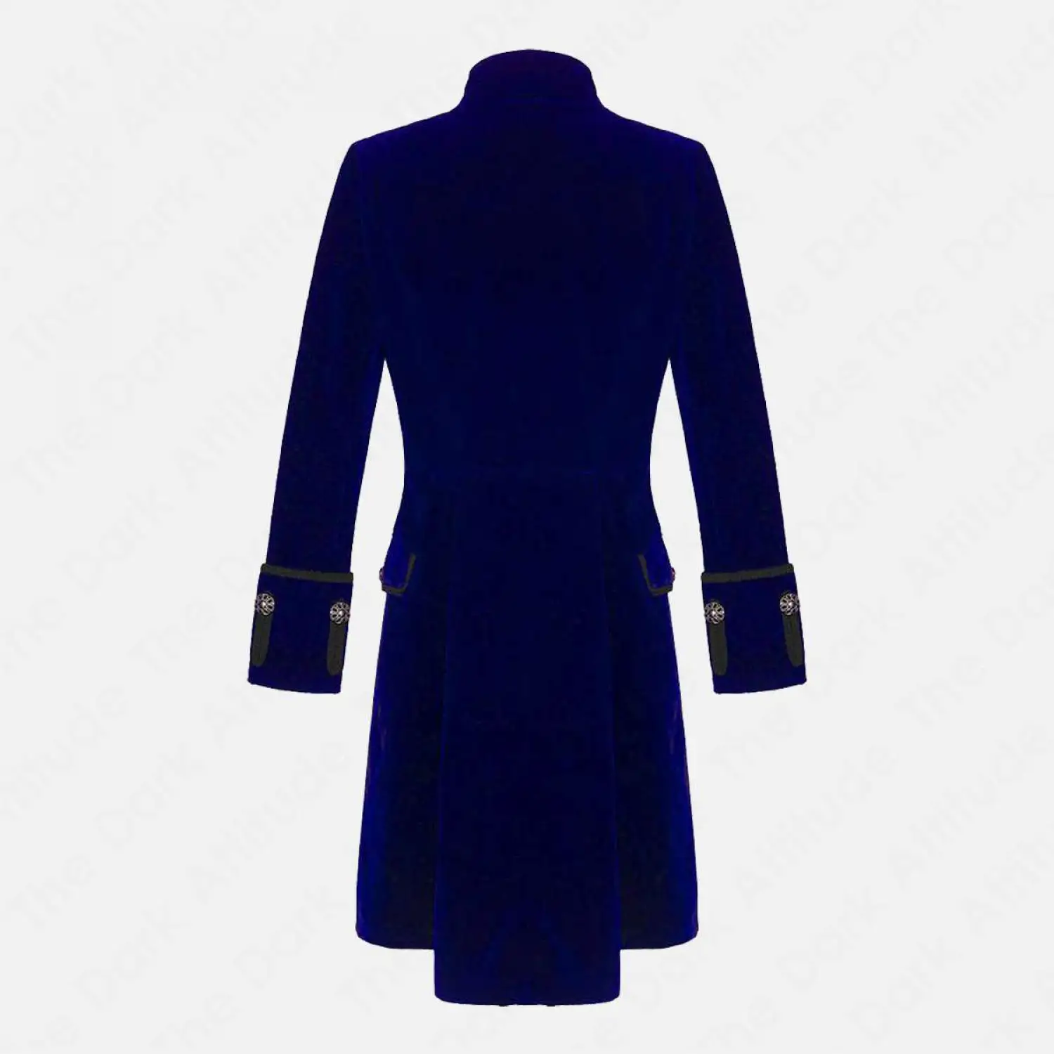 Steampunk Blue Velvet Coat | Victorian Men Velvet Frock