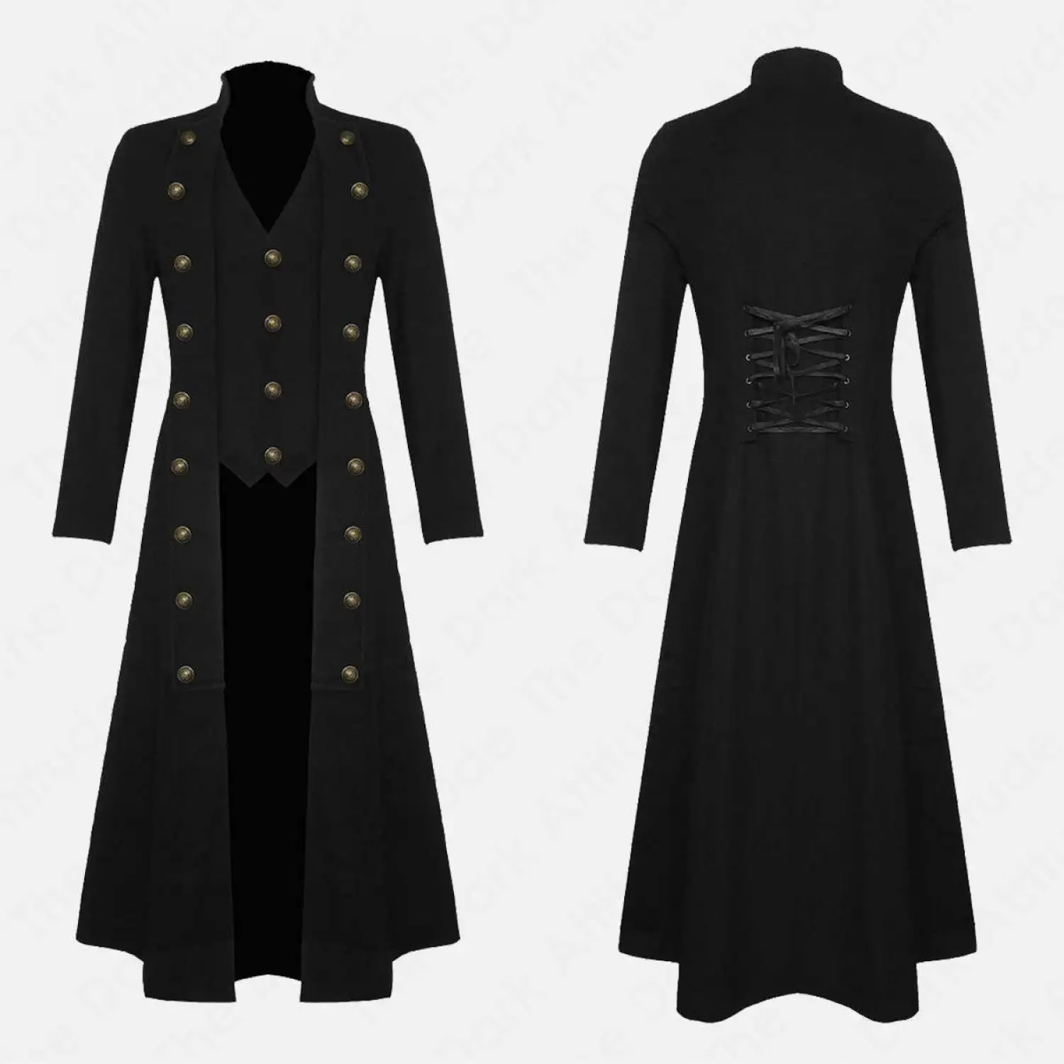 Steampunk Pirates Long Coat | Goth Victorian Military Style Coat