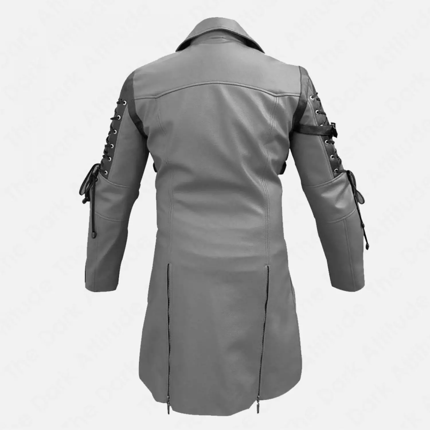 Men Dracula Poison Trench Leather Coat Steampunk Gothic Military Coat