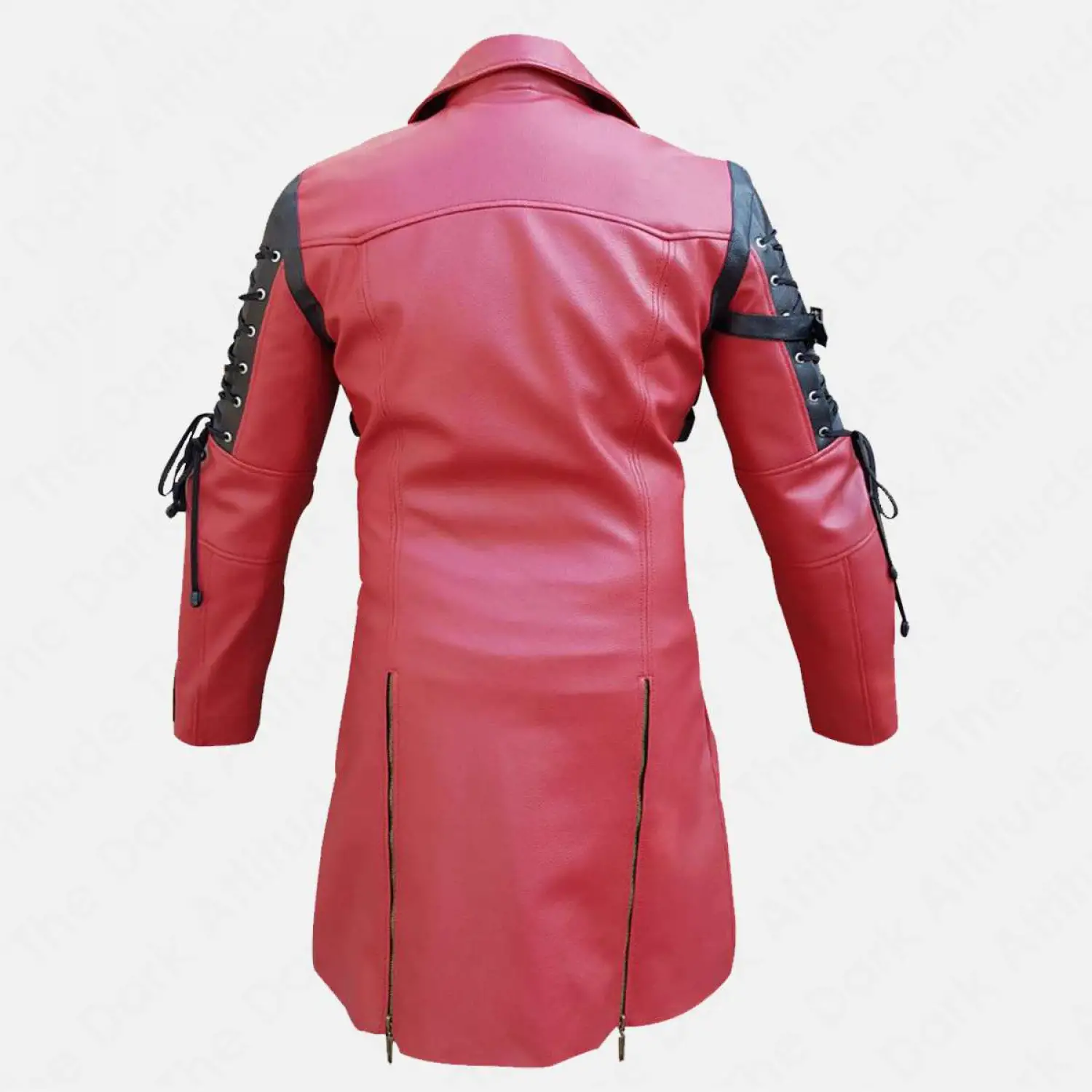 Men Dracula Poison Trench Leather Coat Steampunk Gothic Military Coat