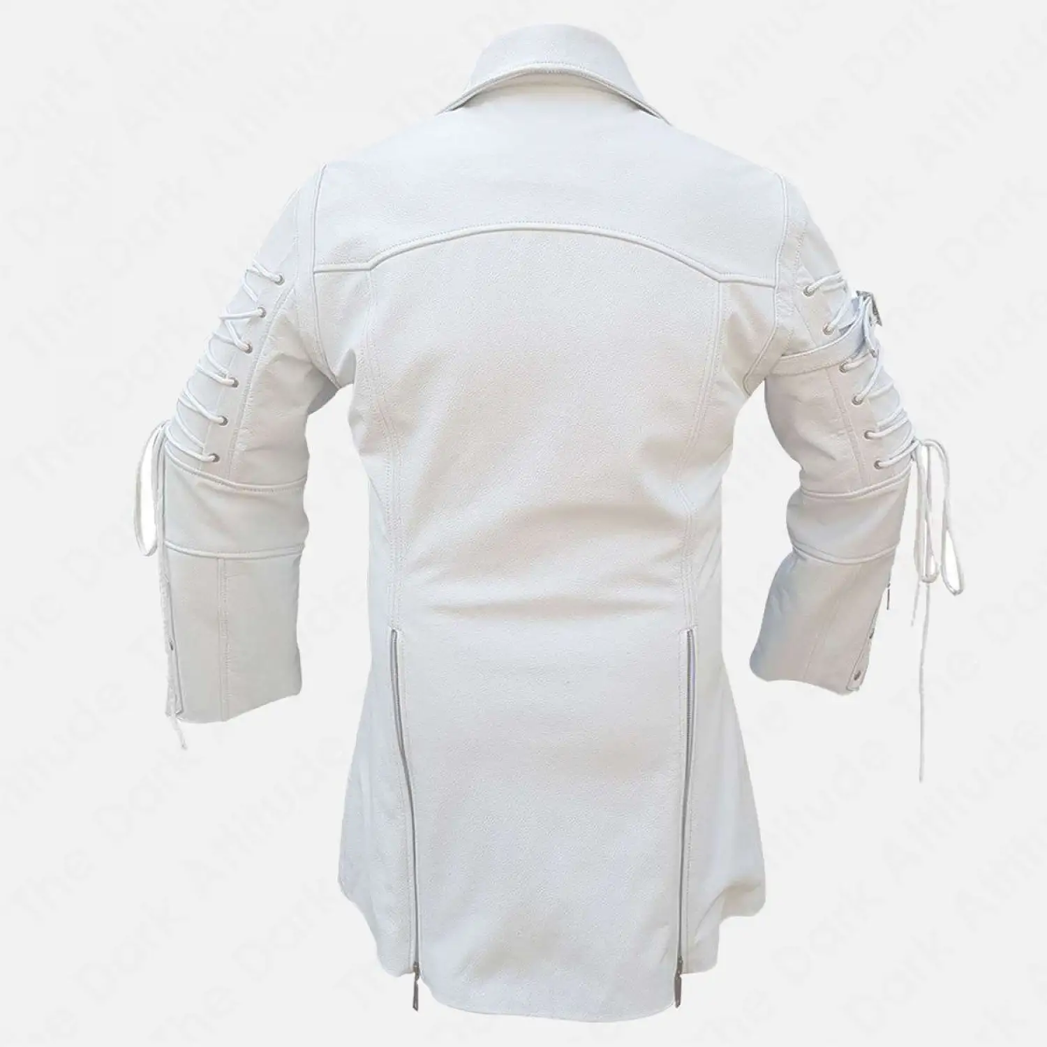 Men Dracula Poison Trench Leather Coat Steampunk Gothic Military Coat