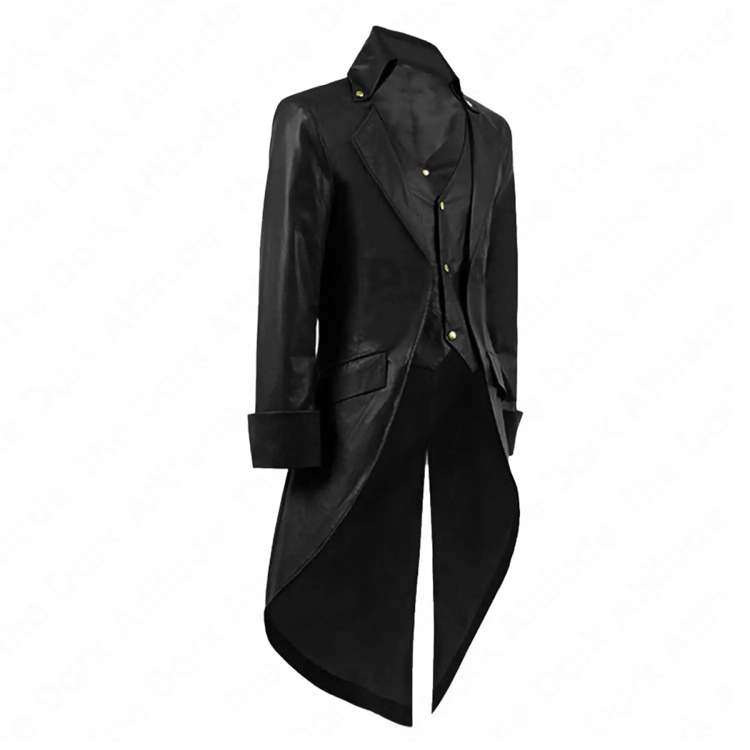 Steampunk Real Leather Tailcoat Men's : Victorian Vanguard Coat