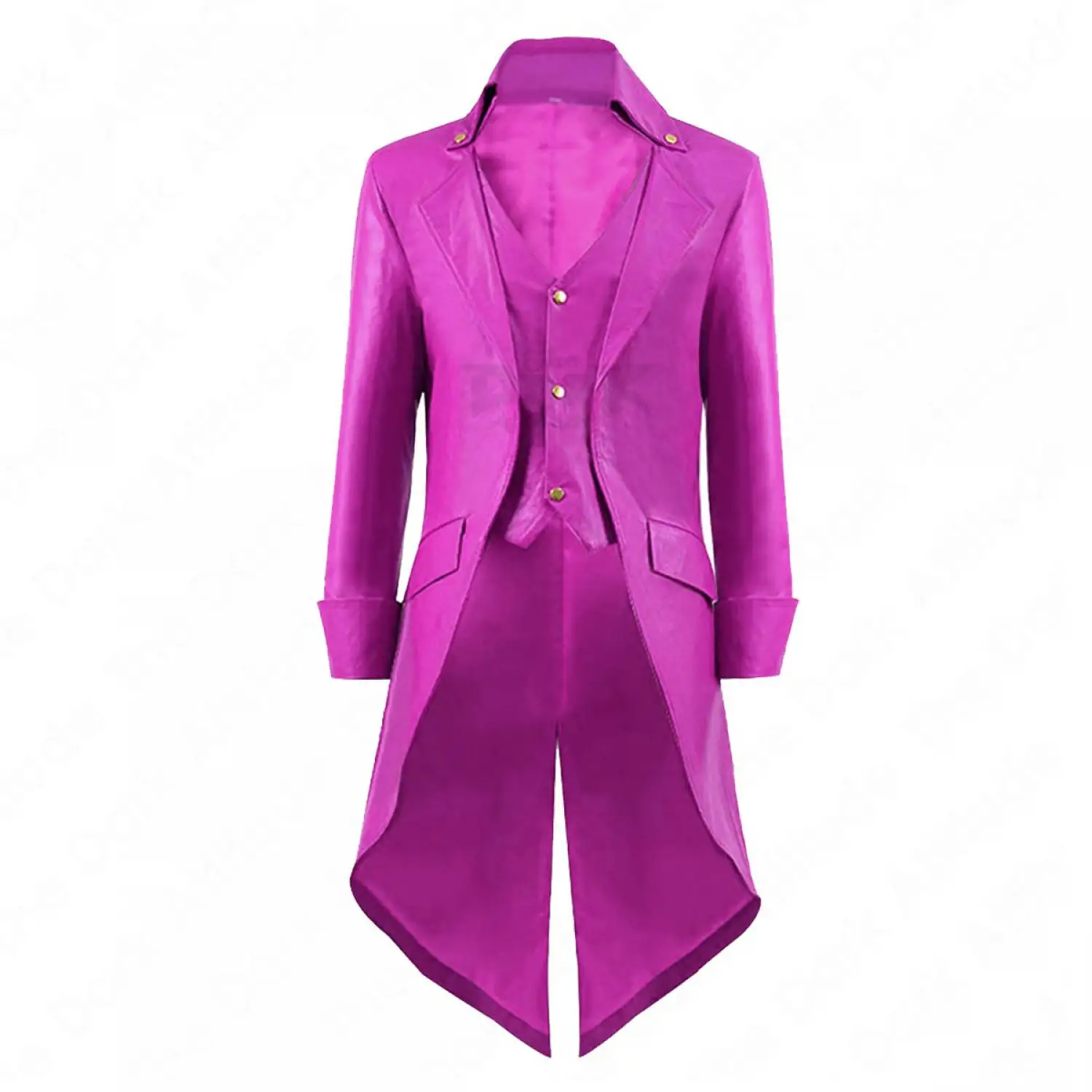 Steampunk Real Leather Tailcoat Men's : Victorian Vanguard Coat