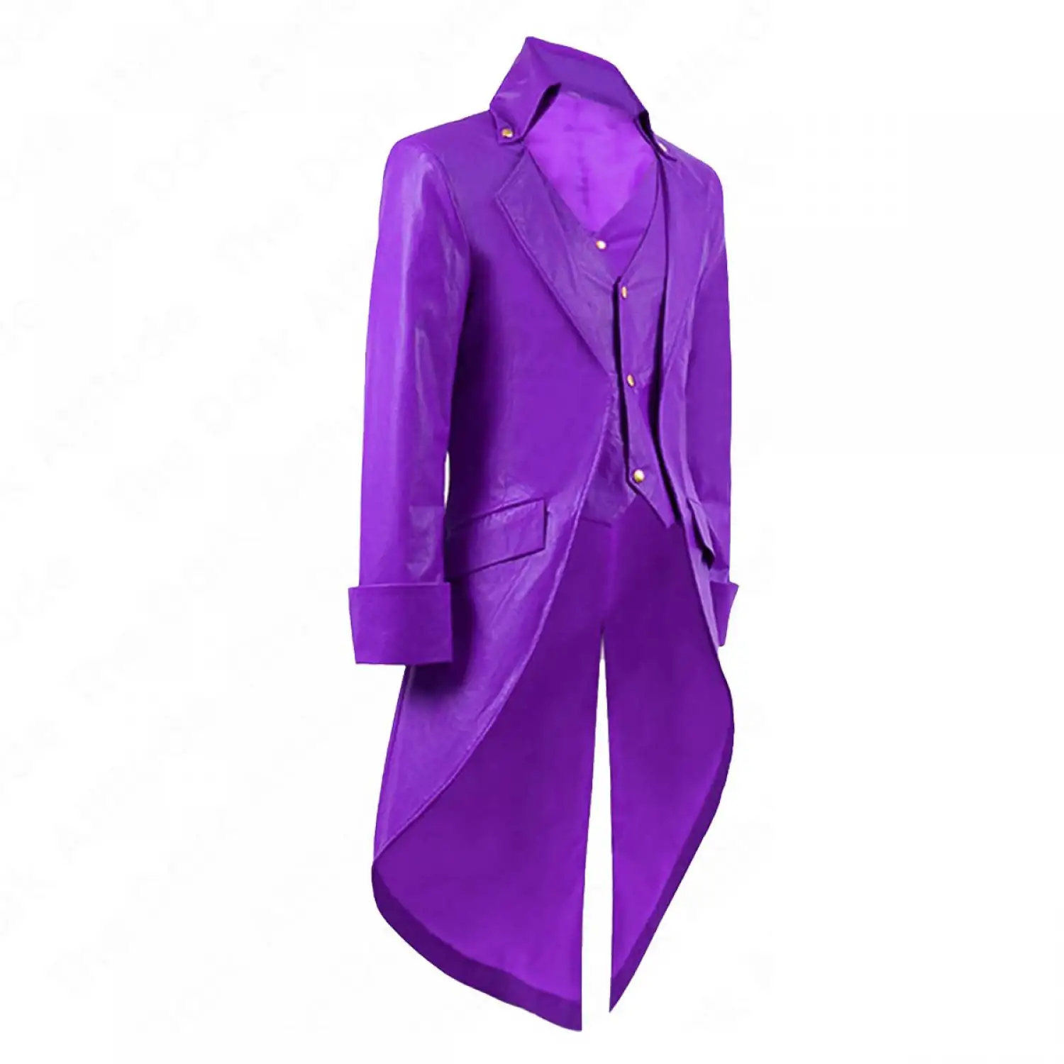 Steampunk Real Leather Tailcoat Men's : Victorian Vanguard Coat