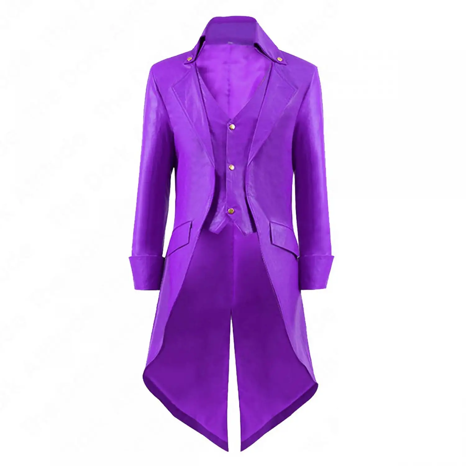 Steampunk Real Leather Tailcoat Men's : Victorian Vanguard Coat