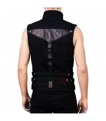 Men’s Gothic Black Utility Vest
