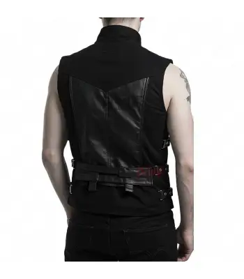 Men’s Black Gothic Punk Combat Vest