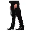 Goth Buckle Pant Mens | Punk Black Cyber EMO Trouser With Straps