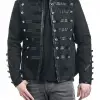 Black Gothic Warrior Jacket: Military Drummer Parade Jacket