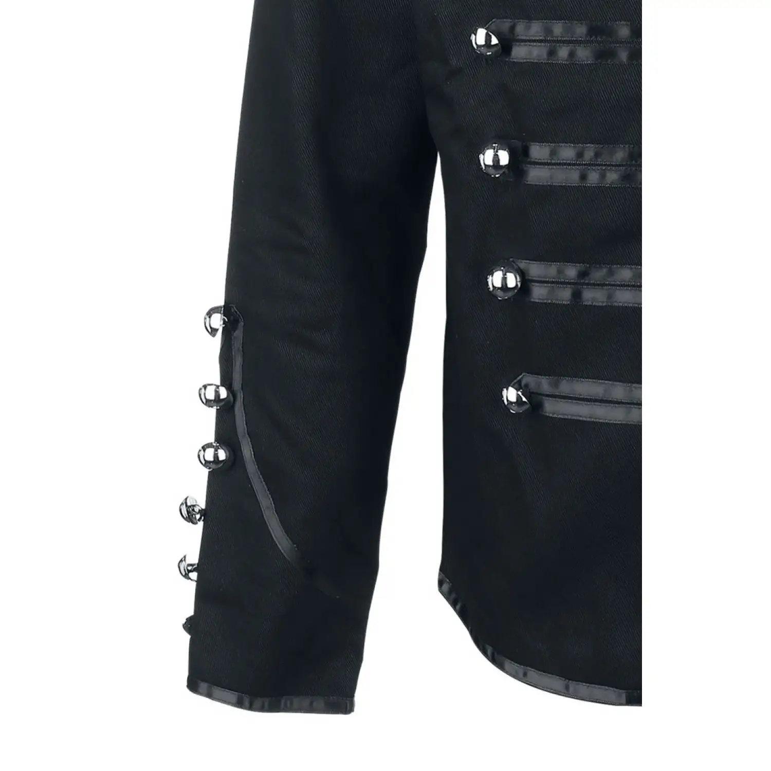 Black Gothic Warrior Jacket: Military Drummer Parade Jacket
