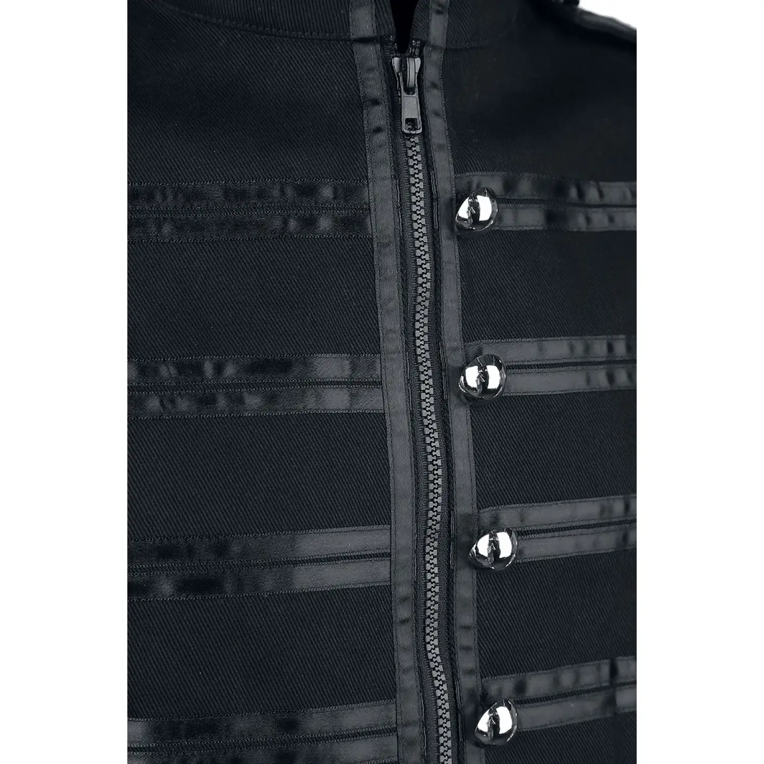 Black Gothic Warrior Jacket: Military Drummer Parade Jacket