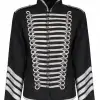 Drummer Military Men Jacket Silver Gold Gothic Army Parade Jacket