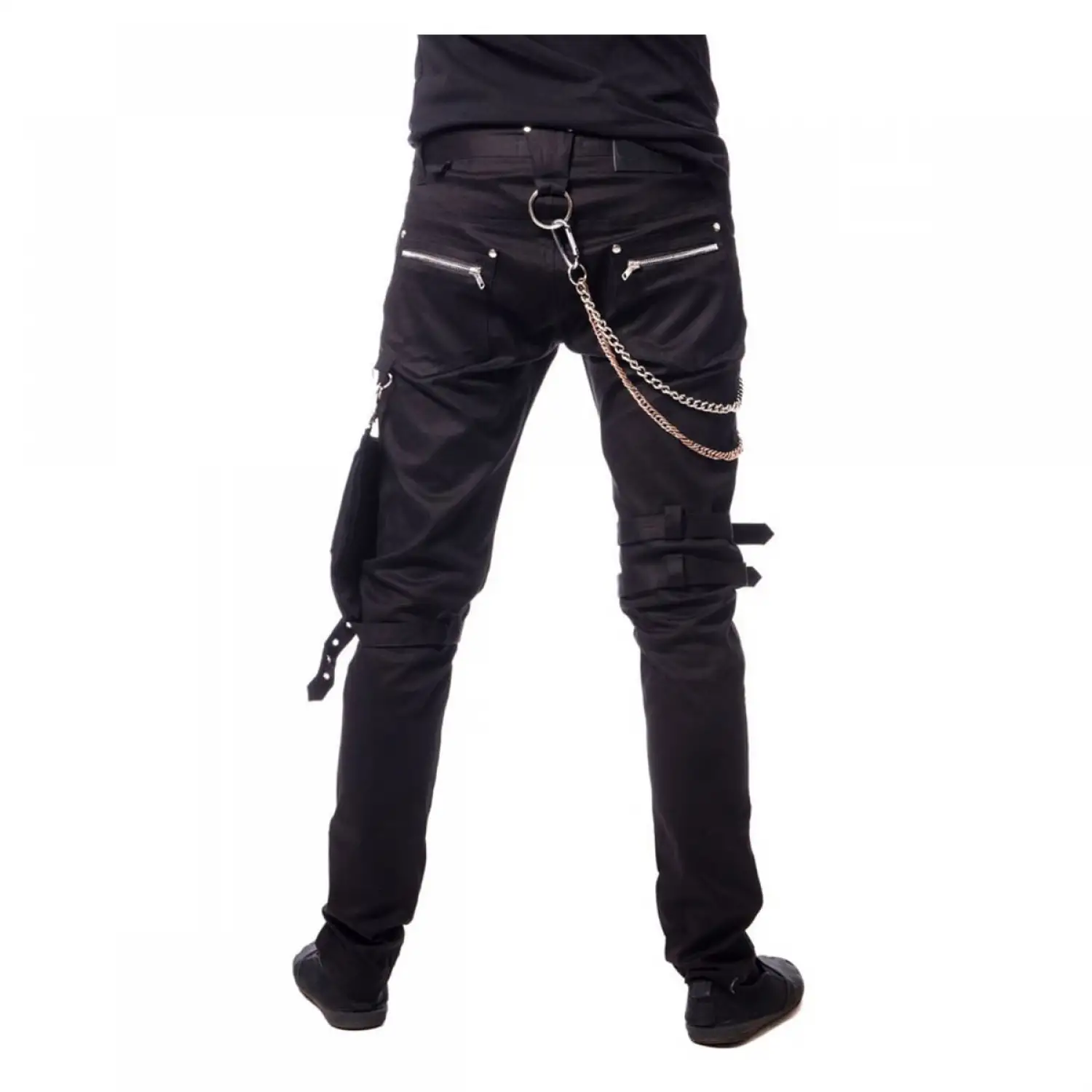 Slim Fit Gothic Buckle Straps Pant | Punk Rock Pant Men