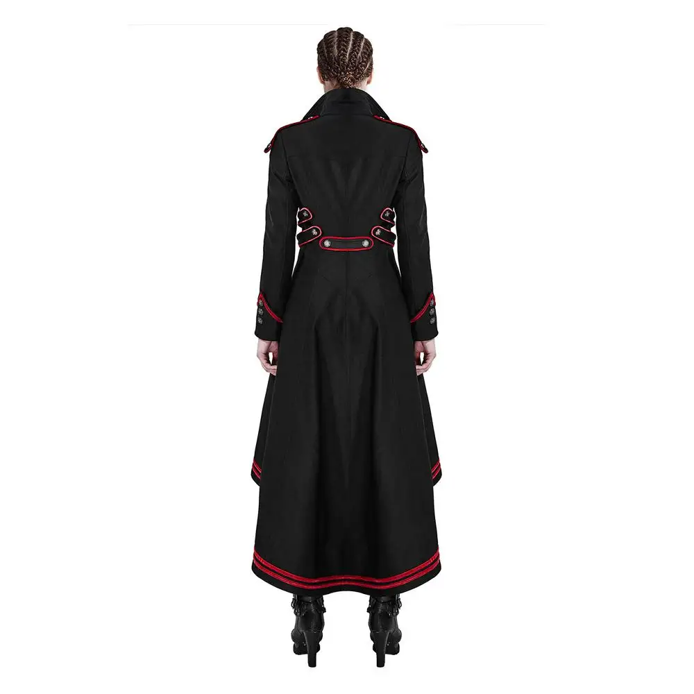 Women Steampunk Military Gothic Coat | Vintage Wool Long Army Coat