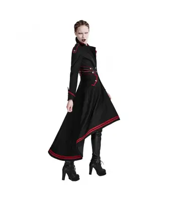 Women Steampunk Military Gothic Coat | Vintage Wool Long Army Coat
