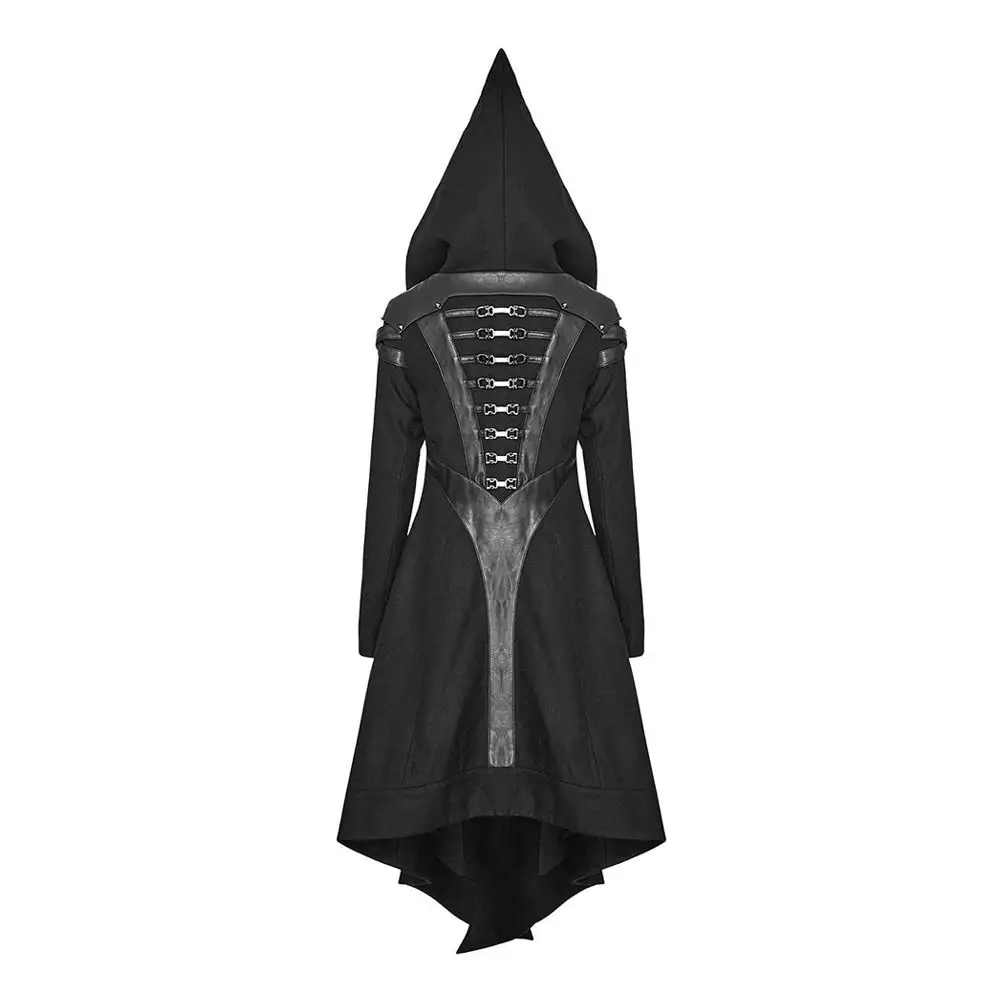 Cyberpunk Women Wool Long Gothic Coat 